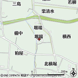 福島県福島市大笹生堰場周辺の地図