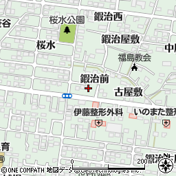 福島県福島市笹谷鍜治前5周辺の地図