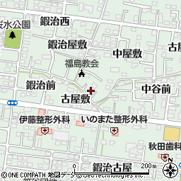 福島県福島市笹谷中屋敷1-11周辺の地図