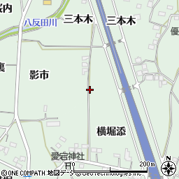 福島県福島市笹谷西三本木周辺の地図