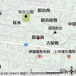 福島県福島市笹谷鍜治前周辺の地図