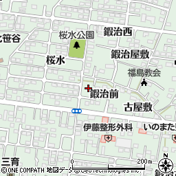 福島県福島市笹谷鍜治前3周辺の地図