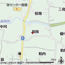 福島県福島市大笹生川南周辺の地図