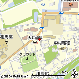 福島県相馬市中村大手先周辺の地図