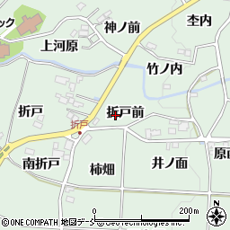 福島県福島市大笹生折戸前周辺の地図