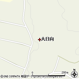福島県伊達市霊山町中川（大日向）周辺の地図