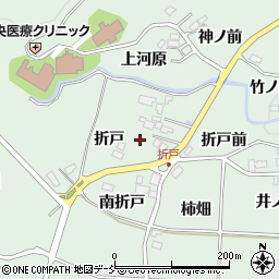 福島県福島市大笹生折戸周辺の地図