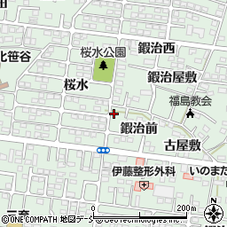 福島県福島市笹谷鍜治前4周辺の地図