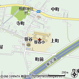 福島市立笹谷小学校周辺の地図