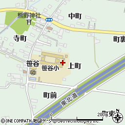 福島県福島市笹谷上町周辺の地図