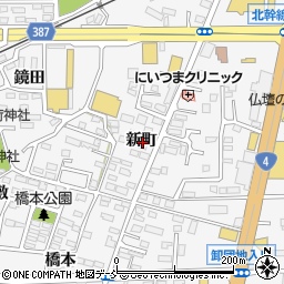 福島県福島市鎌田新町周辺の地図