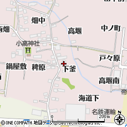 福島県福島市飯坂町平野下釜6周辺の地図