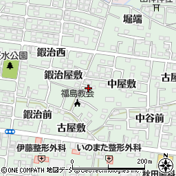 福島県福島市笹谷中屋敷5-3周辺の地図