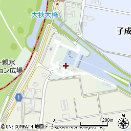 北陸農政局新津郷農業水利事業所　大秋排水機場周辺の地図