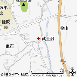 福島県伊達市保原町柱田武士沢周辺の地図