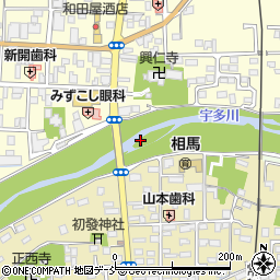 宇多川橋周辺の地図