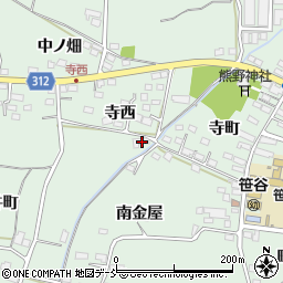 福島県福島市笹谷寺西23周辺の地図