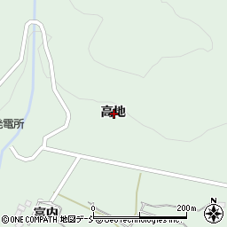福島県福島市大笹生高地周辺の地図