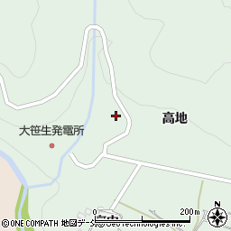 福島県福島市大笹生高林周辺の地図