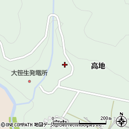 福島県福島市大笹生（高林）周辺の地図