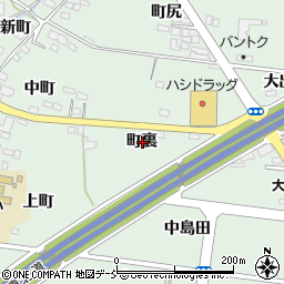 福島県福島市笹谷町裏周辺の地図