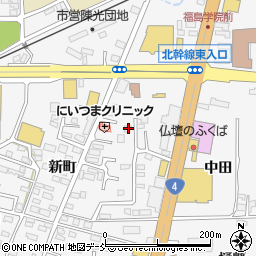 福島県福島市鎌田一里塚4周辺の地図