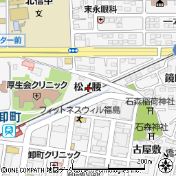 福島県福島市鎌田松ノ腰周辺の地図