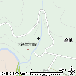 福島県福島市大笹生森子林周辺の地図