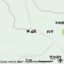 福島県福島市大笹生神ノ裏周辺の地図