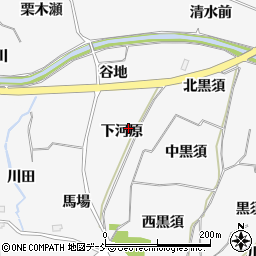 福島県福島市鎌田下河原周辺の地図