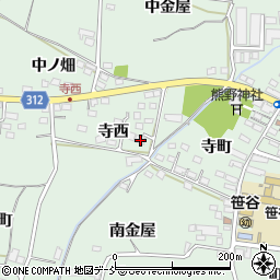 福島県福島市笹谷寺西22周辺の地図