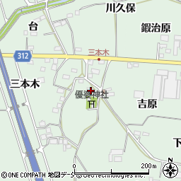 福島県福島市笹谷前三本木32周辺の地図
