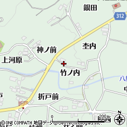 福島県福島市大笹生竹ノ内周辺の地図