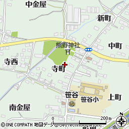 福島県福島市笹谷寺町周辺の地図