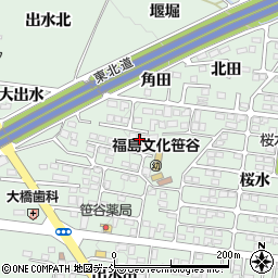 福島県福島市笹谷（大谷地）周辺の地図