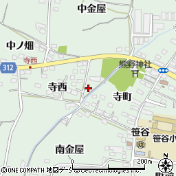 福島県福島市笹谷寺西3周辺の地図
