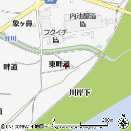 福島県福島市鎌田東畔道周辺の地図
