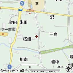 福島県福島市大笹生（桜畑）周辺の地図