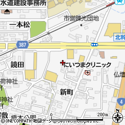 ワンズサイクル福島鎌田店周辺の地図