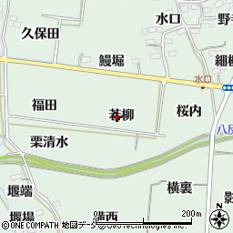 福島県福島市大笹生若柳周辺の地図