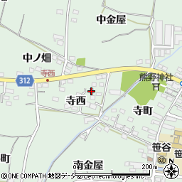 福島県福島市笹谷寺西15周辺の地図