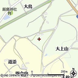福島県伊達市保原町大柳大上山周辺の地図
