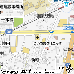 オフィスエイト福島鎌田店周辺の地図