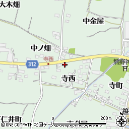 福島県福島市笹谷寺西11周辺の地図