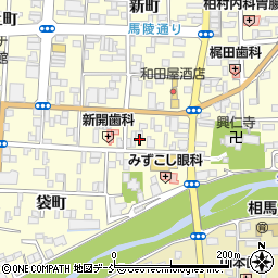 福島県相馬市中村宇多川町周辺の地図