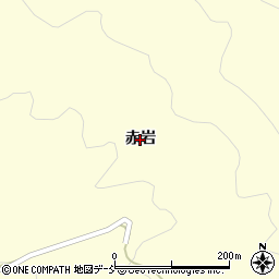 福島県伊達市霊山町大石（赤岩）周辺の地図
