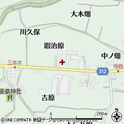 福島県福島市笹谷鍜治原周辺の地図