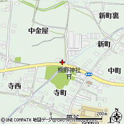 福島県福島市笹谷中金屋1周辺の地図