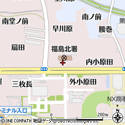福島県福島市飯坂町平野江合周辺の地図