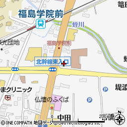 福島県福島市鎌田下田周辺の地図